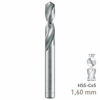 (image for) Maykestag HSS-Co5 Stub Drill 1.6mm Extra Short Series DIN 1897 PZ
