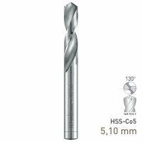 (image for) Maykestag HSS-Co5 Stub Drill 5.1mm Extra Short Series DIN 1897 PZ