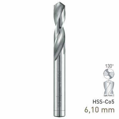 (image for) Maykestag HSS-Co5 Stub Drill 6.1mm Extra Short Series DIN 1897 PZ