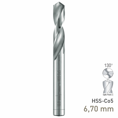 (image for) Maykestag HSS-Co5 Stub Drill 6.7mm Extra Short Series DIN 1897 PZ