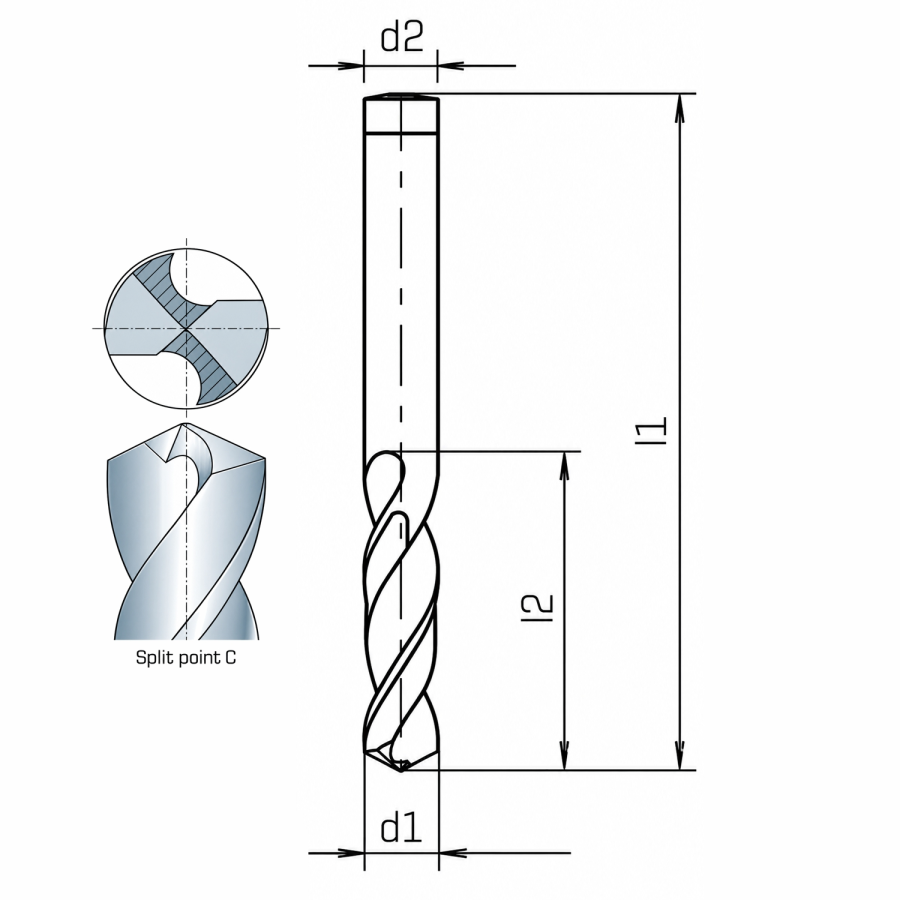 Maykestag HSS-Co5 Stub Drill 6.9mm Extra Short Series DIN 1897 PZ
