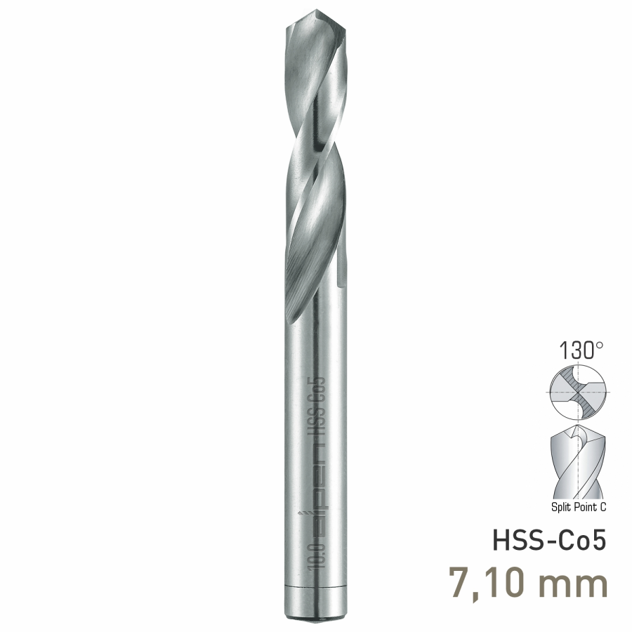 (image for) Maykestag HSS-Co5 Stub Drill 7.1mm Extra Short Series DIN 1897 PZ