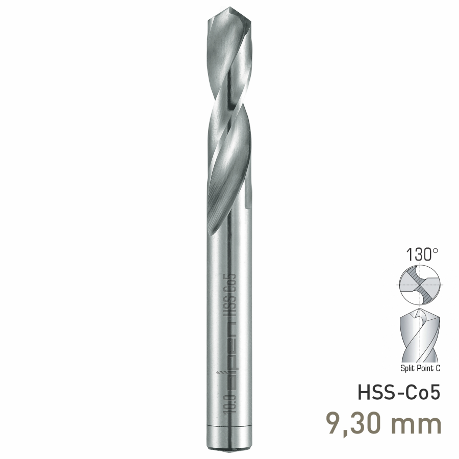 (image for) Maykestag HSS-Co5 Stub Drill 9.3mm Extra Short Series DIN 1897 PZ