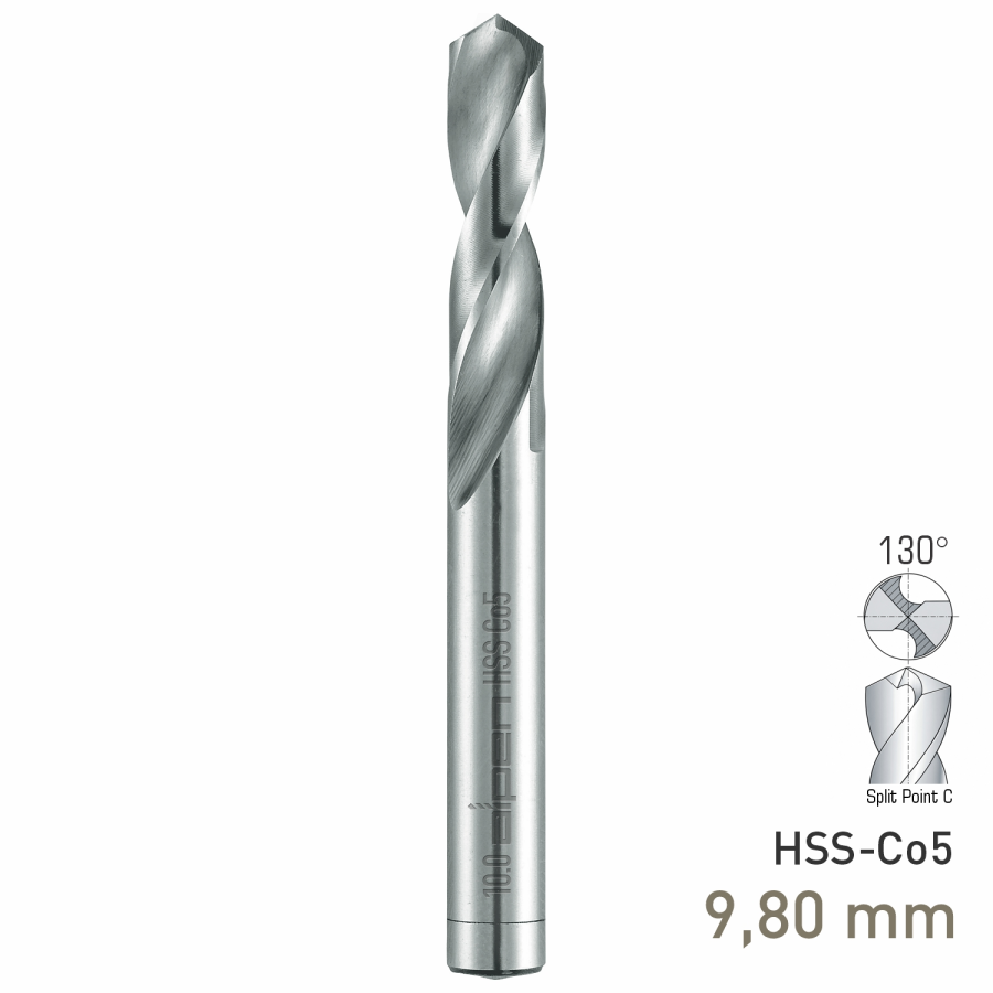 (image for) Maykestag HSS-Co5 Stub Drill 9.8mm Extra Short Series DIN 1897 PZ