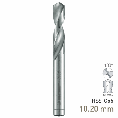 (image for) Maykestag HSS-Co5 Stub Drill 10.2mm Extra Short Series DIN 1897 PZ