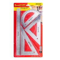 (image for) Protractor Ruler & 2 X Traingle Set 4pc