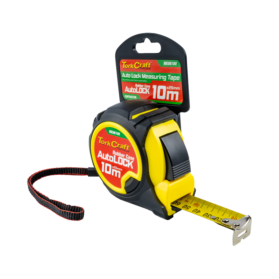 (image for) Measuring Tape Autolock 10m X 25mm Rubber Casing Matt Finish
