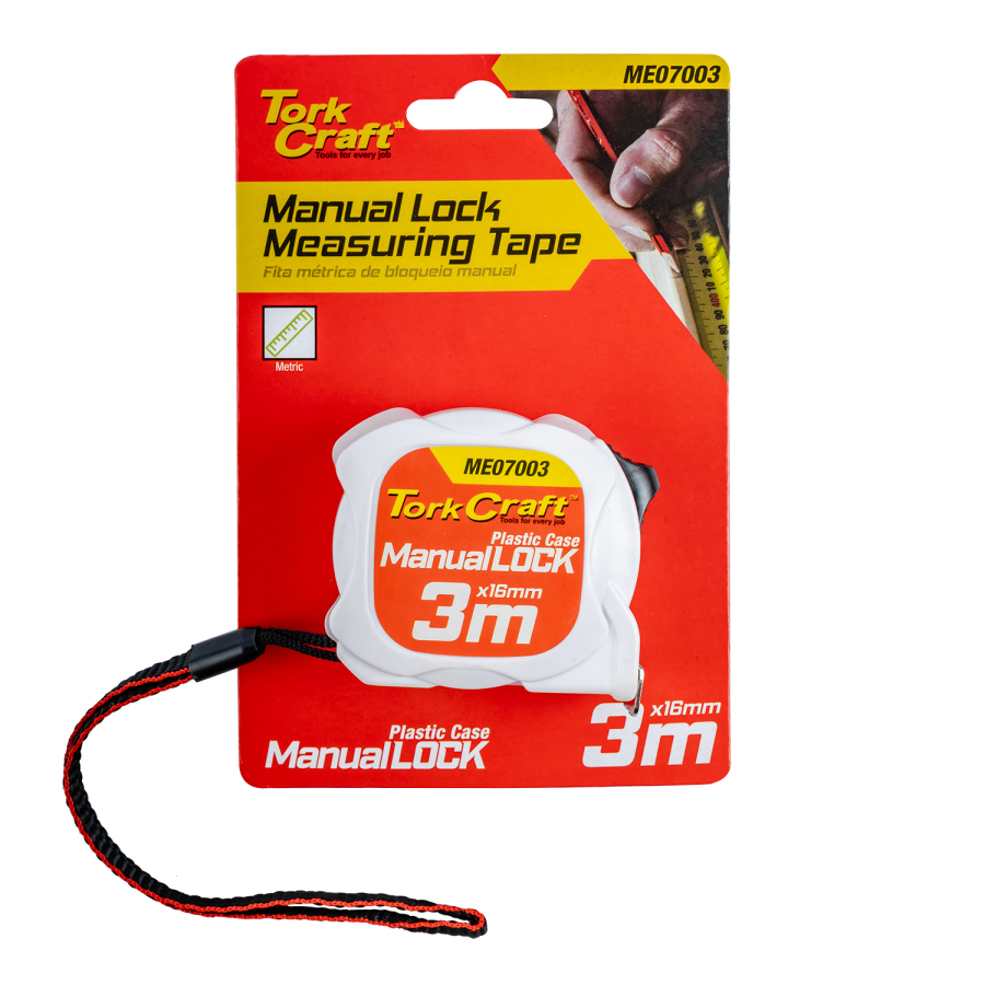 (image for) Measuring Tape M/lock 3m X 16mm Plastic Casing