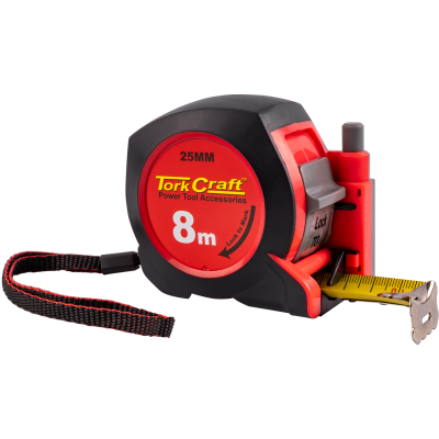 (image for) Measuring Tape With Marker 8m X 25mm Rubber Casing Matt Finish