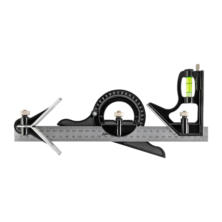 (image for) Combination Square & Protractor 3pc Set