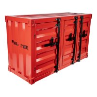 Metal Container Storage Box 1000 X 400 X 600mm Red 3 Door Single Shelf (image for) Metal Container Storage Box 1000 X 400 X 600mm Red 3 Door Single Shelf