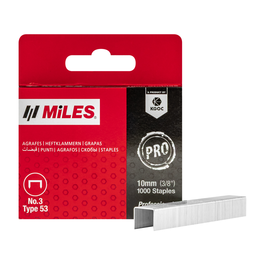 (image for) Galv Staples 22g Jt21 10mm X 1000pcs Miles No3