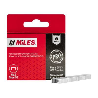 (image for) Galv Staples 22g Jt21 6mm X 1000pcs Miles No3