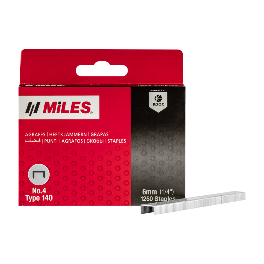 (image for) Galv Staples 18g T50 6mm X 1250pcs Miles No4