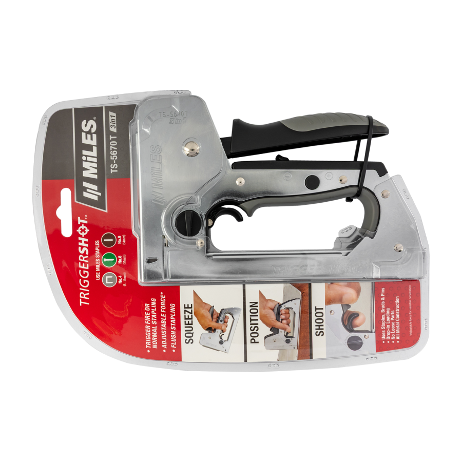 (image for) Staple Gun 18g Trigger Shot 3 In 1 Brad12-14 Hl Pin 14 Stap T50 6-14mm