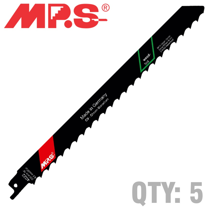 (image for) Sabre Saw Blade Soft Wood, Const And Firewood 230mm 3 Tpi 5/pack