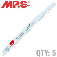 (image for) Sabre Saw Blade 230mm 5tpi 5/pack Wood Cutting Fast Cut