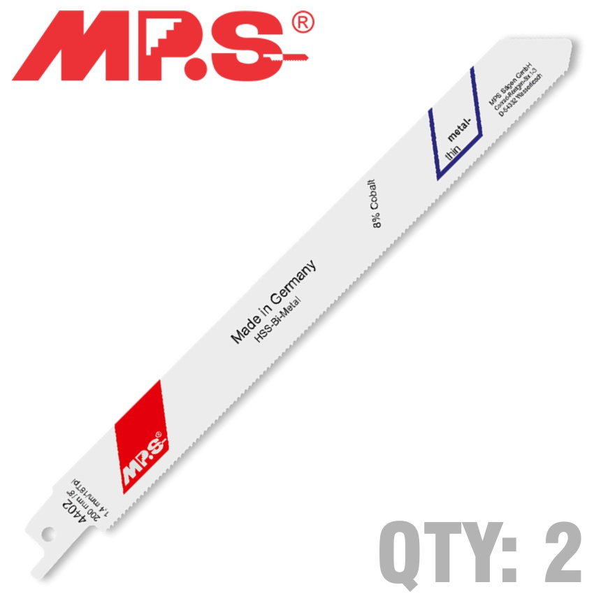 (image for) Sabre Saw Blade Bi-metal 200mm 18 Tpi 2/pack
