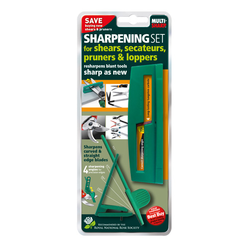 (image for) Multi-Sharp Garden Tool Sharpening Kit 2pc for Shears, Scissors, Secateurs, Pruners & Loppers