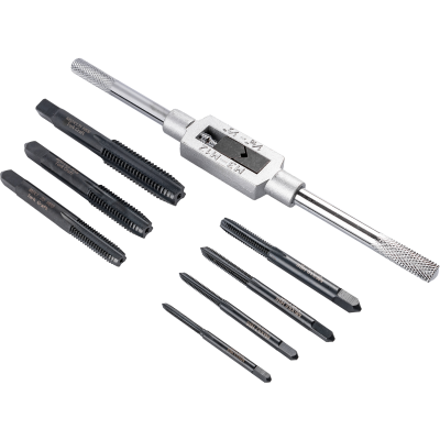 (image for) Hss Taps M3 - M12 & Tap Wrench 8pc Carded Set Mm