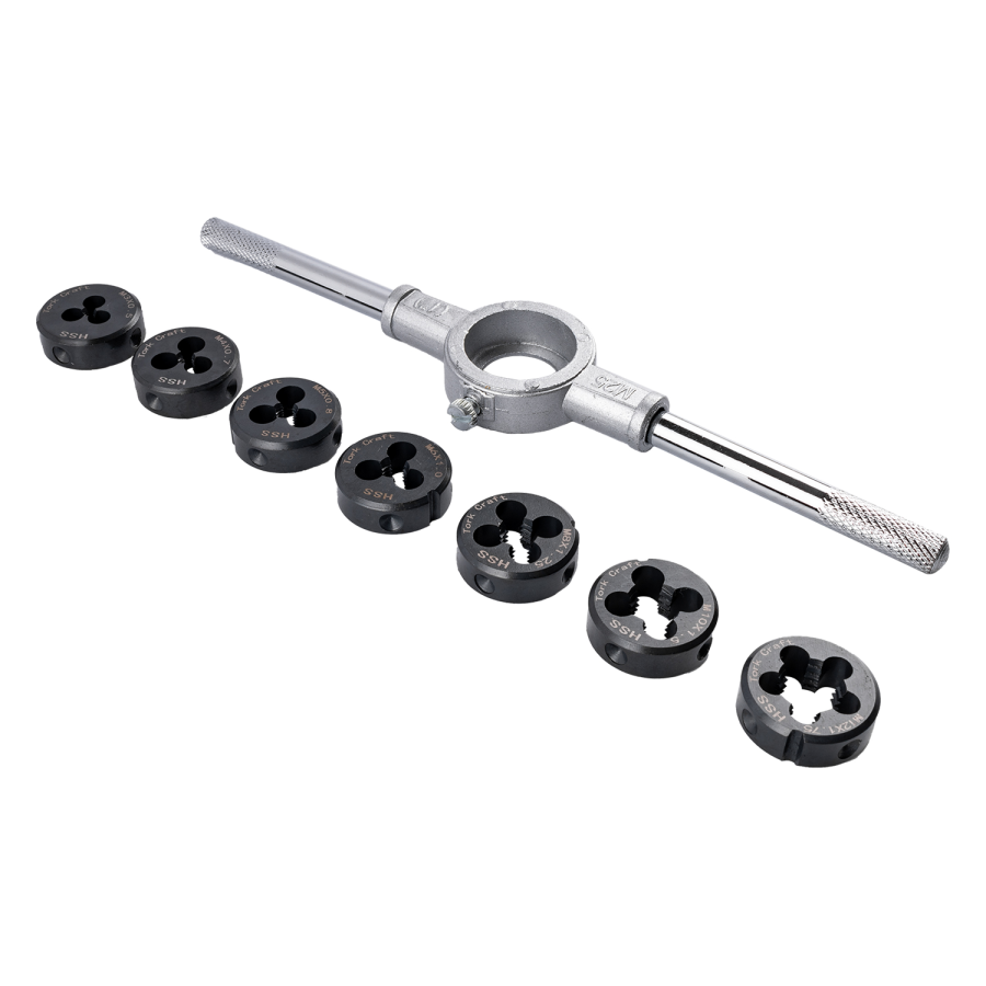 (image for) Die Hss M3 - M12 And Die Holder Set 8pce 3-12mm Carded
