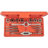 Tap & Die Set 16pce In Plastic Case (image for) Tap & Die Set 16pce In Plastic Case