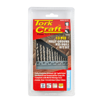 (image for) Drill Bit Set 13pce Hss Ground Bright Finish