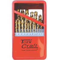 (image for) Drill Bit Set 25pce Tin. Coated Metal Case