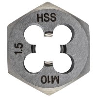 Tork Craft NR3110C HSS Hex Die 10 x 1.5mm 1' Carded (image for) Tork Craft NR3110C HSS Hex Die 10 x 1.5mm 1' Carded