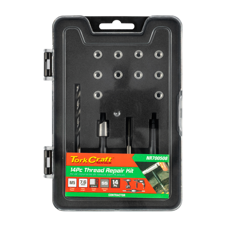 (image for) Thread Repair Kit 14pc M5 X 0.8 X 7.6mm Flange Insert