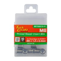 (image for) Repl. Insert 10pc M6 X 1.0 X 9.4mm S/steel For Nr700610