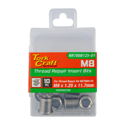(image for) Repl. Insert 10pc M8 X 1.25 X 11.7mm S/steel For Nr7008125