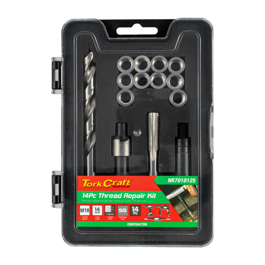 (image for) Thread Repair Kit 14pc M10 X 1.25 X 14mm Flange Insert