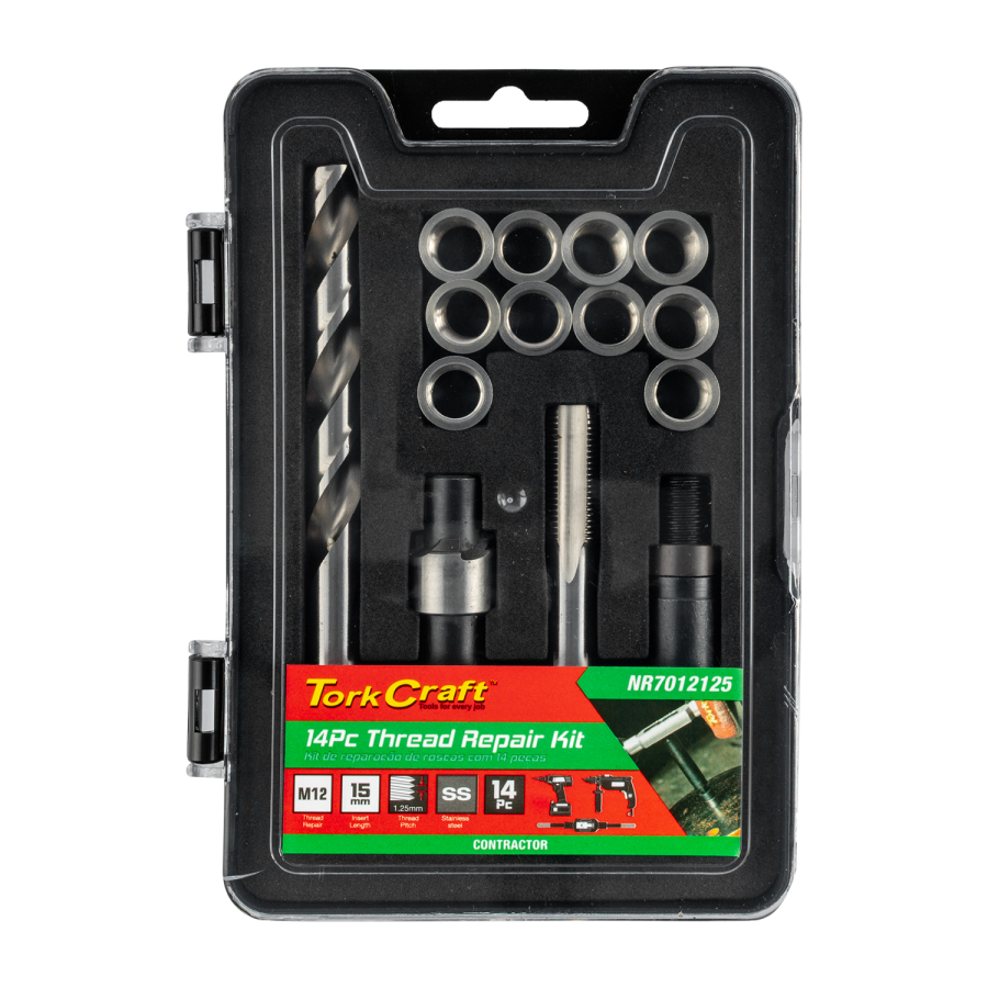 (image for) Thread Repair Kit 14pc M12 X 1.25 X 15mm Flange Insert