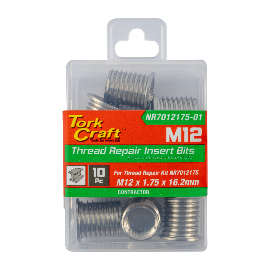 (image for) Repl. Insert 10pc M12 X 1.5 X 9.2mm S/steel For Nr701215