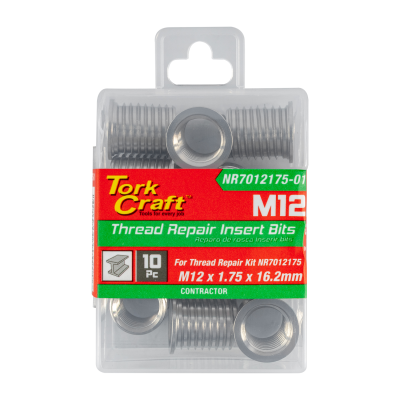 (image for) Repl. Insert 10pc M12 X 1.75 X 16.2mm S/steel For Nr7012175