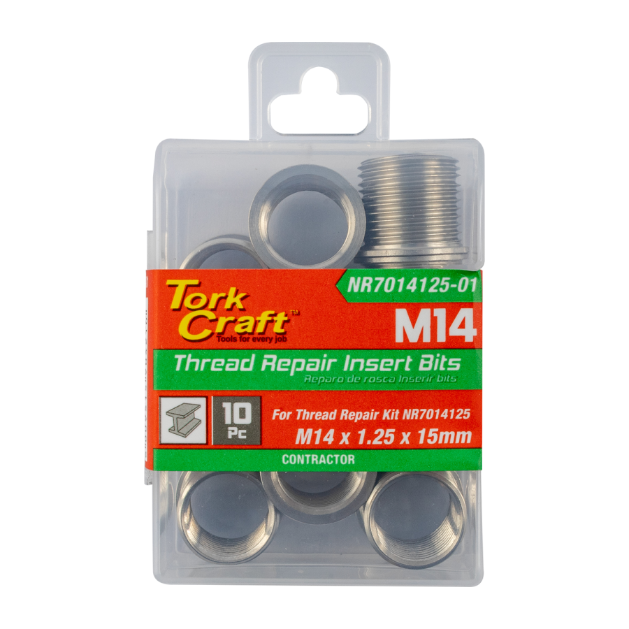 (image for) Repl. Insert 10pc M14 X 1.25 X 15mm S/steel For Nr7014125