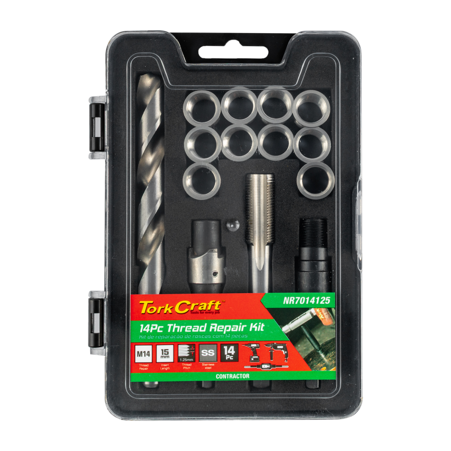 (image for) Thread Repair Kit 14pc M14 X 1.25 X 15mm Flange Insert