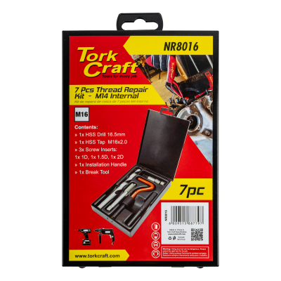 (image for) Thread Repair Kit 7pc M16 X 2.0mm Internal (metal Box)