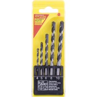 Masonry Drill Bit Set 5pc 4-10mm (image for) Masonry Drill Bit Set 5pc 4-10mm
