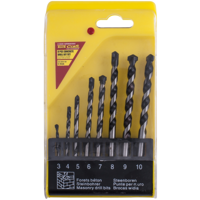 (image for) Masonry Drill Bit Set 8pc 3-4-5-6-7-8-9-10mm