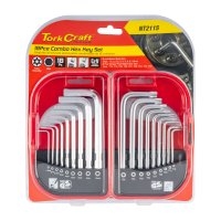18pc Combo Hex Key Chrome Vanadium Set (image for) 18pc Combo Hex Key Chrome Vanadium Set