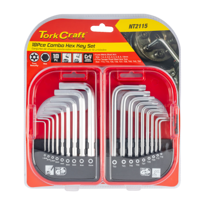 (image for) 18pc Combo Hex Key Chrome Vanadium Set