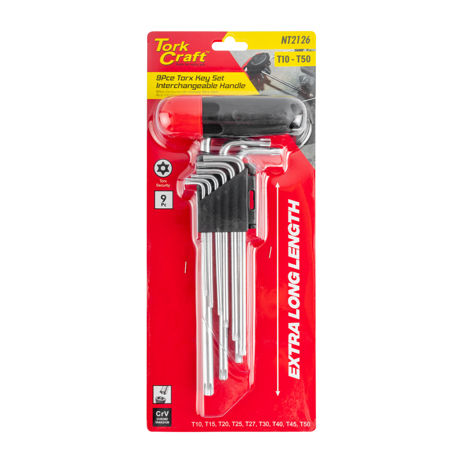 (image for) 9pc Torx Allen Key Set With Interchangeable Handle