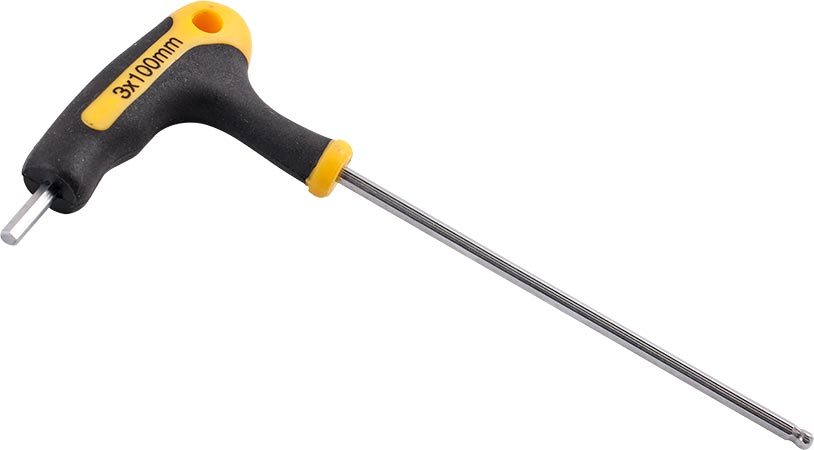 (image for) Ball Point T Handle Hex Allen Key 3.0mm X 100mm