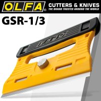 Olfa Professional Glass Scraper S/steel Blade 120mmx18mm Inc 4 Blades (image for) Olfa Professional Glass Scraper S/steel Blade 120mmx18mm Inc 4 Blades