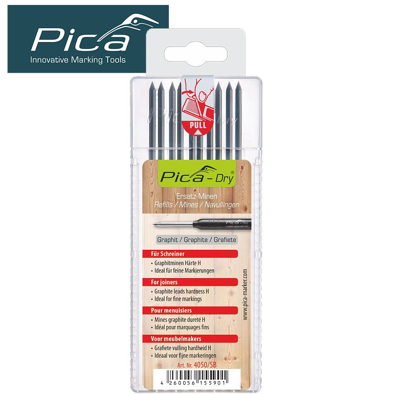 (image for) Pica Dry Refills 10pc Graphite H In Blister