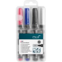 (image for) Permanent Marker 4pc Set 1-4mm Ass. Colors With Instant-white