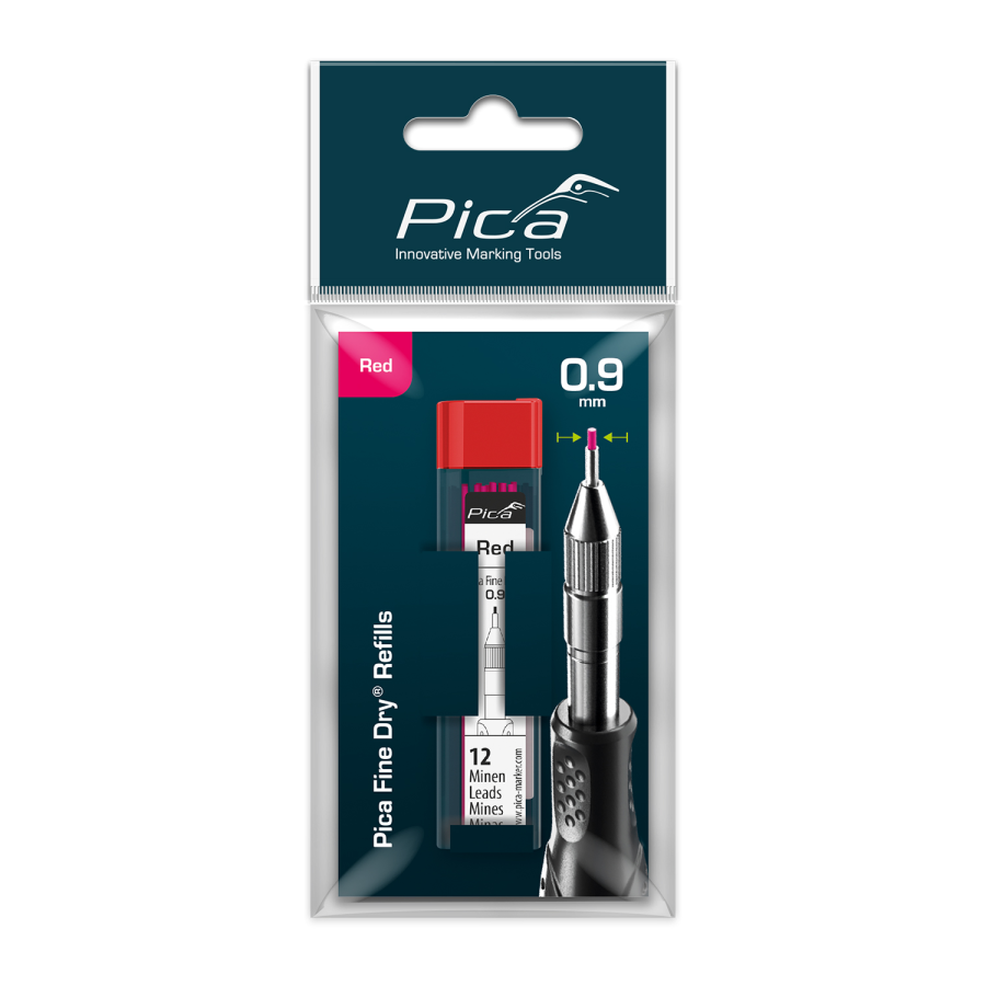 (image for) Pica Fine Dry Refill Set Red - Blister Version (12)