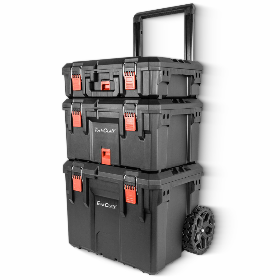 (image for) Plastic Tool Box Storage Station 3 Tier With Wheels